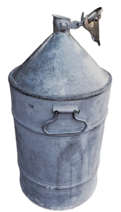 1940 SAKALARIN SU DAGITIMINDA KULLANDIGI 30 LİTRELİK GALVANİZ SU GALONU