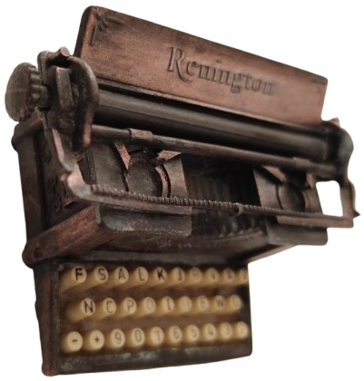 1970 MİNYATÜR METAL  REMİNGTON MODELİ DAKTİLO FORMUNDA  KALEMTRAS 