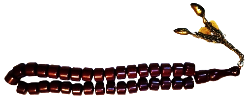 33 LUK BORDO KATALIN SİLİNDİR KESİM  ÖZEL YAPIM MAKSUT USTA TESBİH