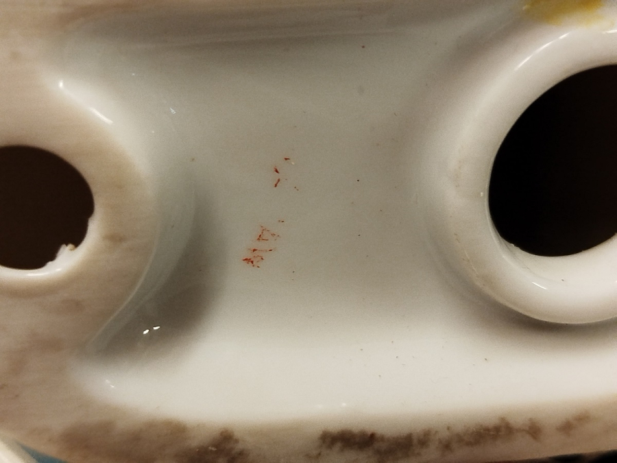 MEISSEN PORCELAIN FIGURAL GROUP, DANCERS ALMAN PORSELEN. BİBLO DANSCI ASIKLAR UZERİ EL BOYAMA 