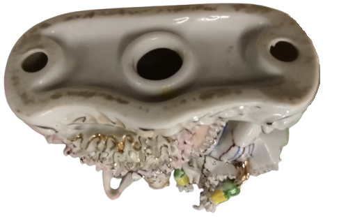 MEISSEN PORCELAIN FIGURAL GROUP, DANCERS ALMAN PORSELEN. BİBLO DANSCI ASIKLAR UZERİ EL BOYAMA 