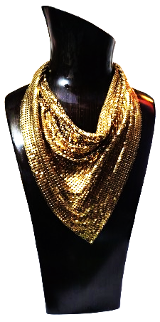 1970 SUSAN CAPLAN TASARIM GOLD PLATE ZIRH SAL 