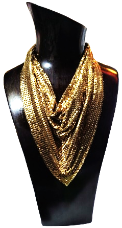 1970 SUSAN CAPLAN TASARIM GOLD PLATE ZIRH SAL 