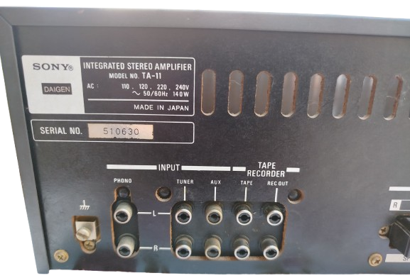 1978 SONY İNTEGRATED STEREO AMPLİFIER MODEL NO  TA-11 AMFİ 2 X 50 100 WAT