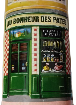 AU BONHEUR DES PATES TENEKE KAPAKLI MAKARNA SAKLAMA KUTU 