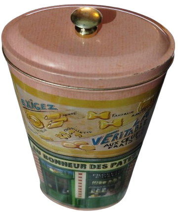 AU BONHEUR DES PATES TENEKE KAPAKLI MAKARNA SAKLAMA KUTU 