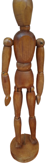 1960 AHŞAP HAREKETLİ İNSAN ANATOMİ FİGÜRÜ HAREKETLİ MAKET