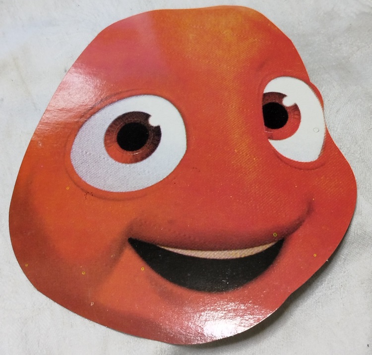  ESKİ OYUNCAK KARTON MASKE  KAYIP BALIK NEMO YUZU KAREKTERİNDE RENKLİ KARTON COCUK OYUNCAK