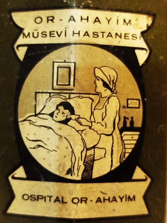 1950 OR AHAYİM MUSEVİ HASTANESİ İSTANBUL BALAT BAGIŞ TEBERRU KUMBARA TENEKE 