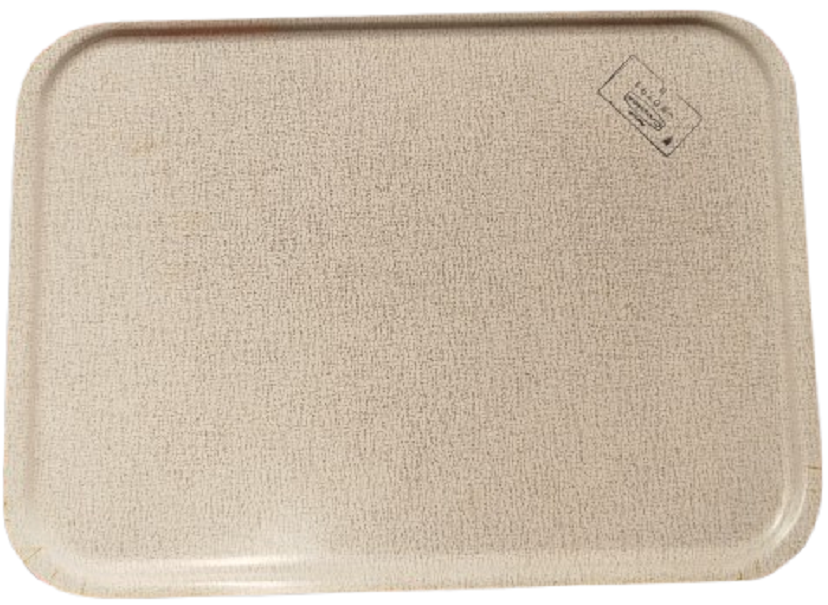 1960 MELAMİNE CROYDEX TEPSİ  ÜZERİ KOY MEYDANI GORSELLİ MELAMİN İNGİLİZ