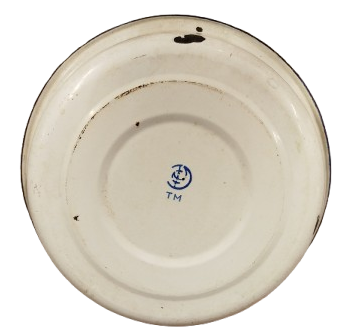 İNHİSARLAR VE AY YILDIZ DAMGALI TM BEYAZ KENARLAR MAVİ EMAYE  BUYUK BOY LEGEN