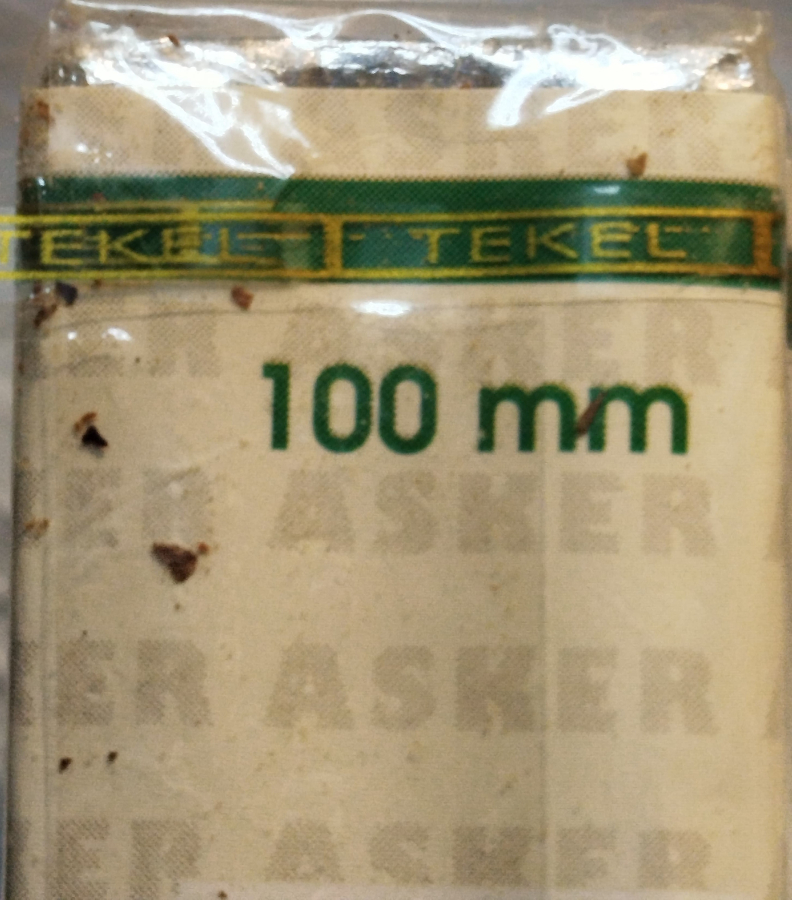 ASKER SIGARASI ACILMAMIS DOLU PAKET 100 MM 20  FİLİTRELİ YUVARLAK SİGARA TEKEL 