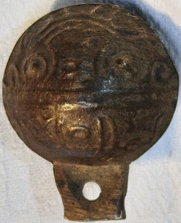 OSMANLI BRONZ ÜZERİ İSLEMELİ GORA CAN GENELDE GELDİGİ BELLİ OLMASI İCİN EVCİL HAYVANLARDA KULLANILAN