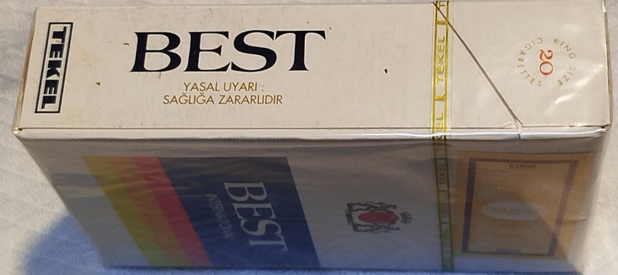 TEKEL BEST İNTERNATİONAL SIGARA  FİLTRELİ ACILMAMIS  DOLU PAKET 20 KİNG SIZE