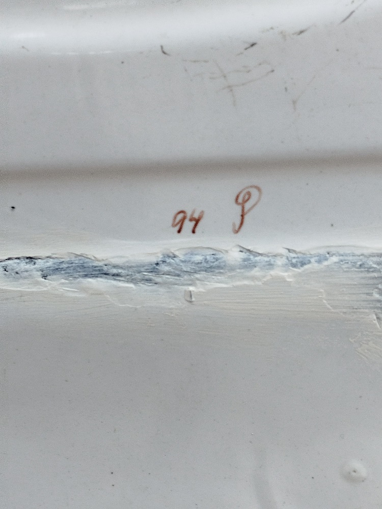 1920 ALMAN EMAYE KEPCE DELİKLİ KEVGİR ASMA KABI ON KISMI CEPLI