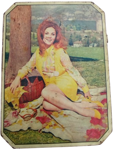 1970 KAPAKLI TENEKE KUTU ÜZERİNDE SANATCI ESEN PUSKULLU RESİMLİ KUTUNUN DORT KISMIDA RESİMLİDİR 