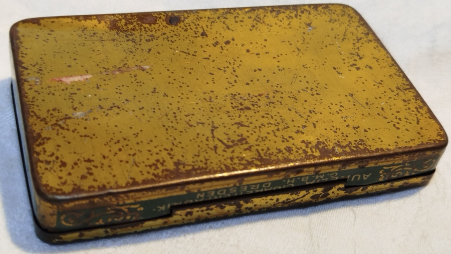 OSMANLI DÖNEMİ AUSLESE ALMAN SULTAN NR 8 TURKİSCHE BLATTAUSLESE MARKA KAPAKLI TENEKE KUTU