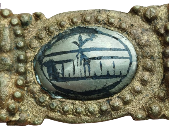 OSMANLI TOKALI GELİN KEMERİ PİRİNC ORTALARI SAVATLI ALPAKA  (DUSUK AYAR GUMUS)