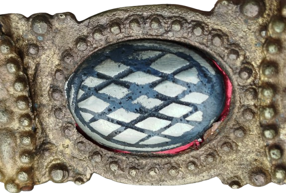 OSMANLI TOKALI GELİN KEMERİ PİRİNC ORTALARI SAVATLI ALPAKA  (DUSUK AYAR GUMUS)