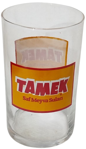 1970 TAMEK SAF MEYVA SULARI REKLAMLI CAM BARDAK