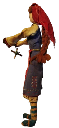 YUN EGİREN ELİNDE KIRMAN CEVİREN YORESEL KIYAFETLİ KOYLU KADINI