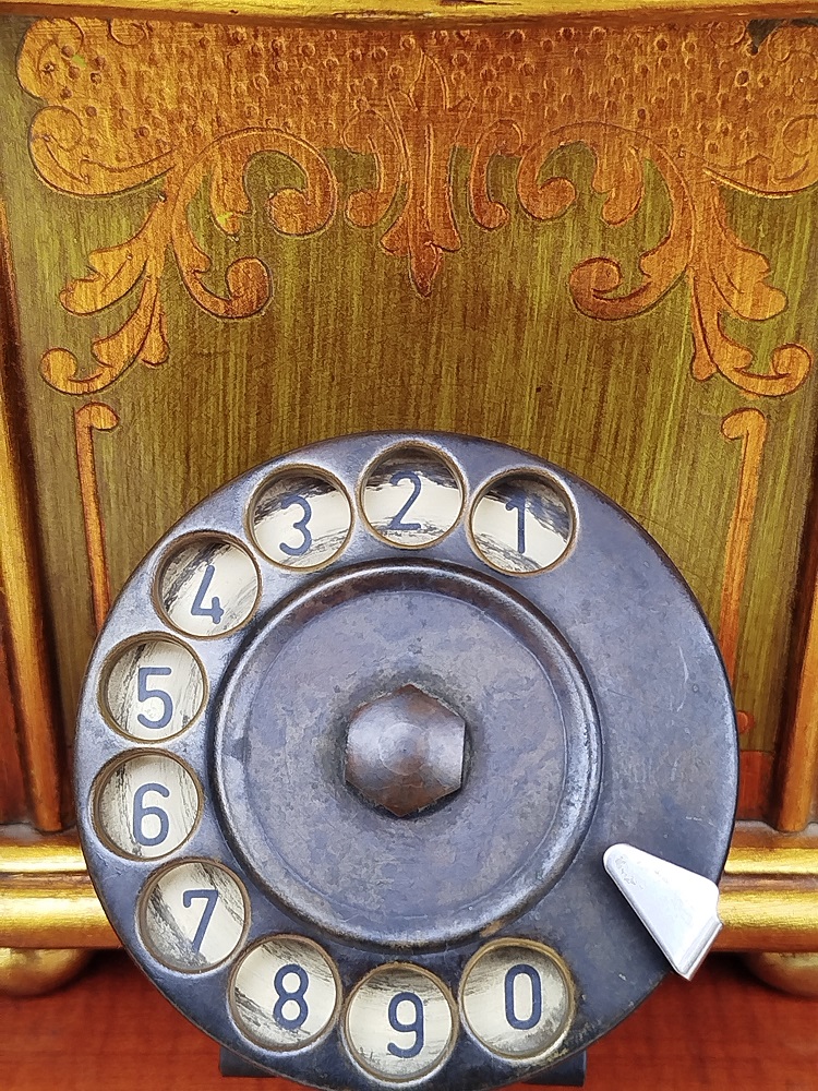 CEVİRMELİ MEKANİK AHSAP KASA TELEFON