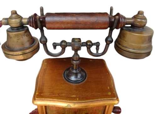 CEVİRMELİ MEKANİK AHSAP KASA TELEFON