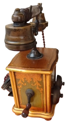 CEVİRMELİ MEKANİK AHSAP KASA TELEFON