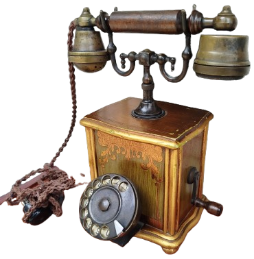 CEVİRMELİ MEKANİK AHSAP KASA TELEFON