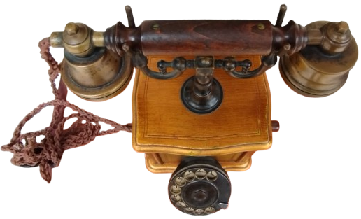 CEVİRMELİ MEKANİK AHSAP KASA TELEFON