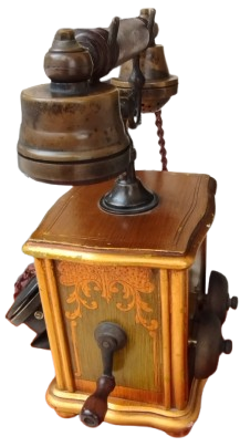 CEVİRMELİ MEKANİK AHSAP KASA TELEFON