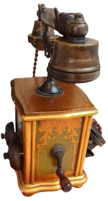 CEVİRMELİ MEKANİK AHSAP KASA TELEFON