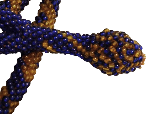 HAPİSHANE İSİ EL YAPIM BANCUK KOLYE SARI LACIVERT FB RENKLERİNDE