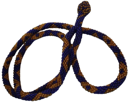 HAPİSHANE İSİ EL YAPIM BANCUK KOLYE SARI LACIVERT FB RENKLERİNDE