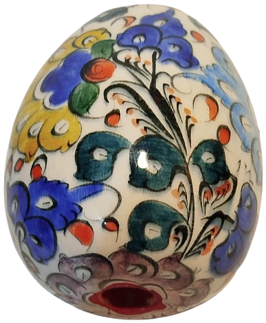  CUMHURİYET İLK DÖNEM KÜTAHYA SERAMİK ASKI TOPU  ASKI SÜSÜ UFAK MINYATUR EL BOYAMA