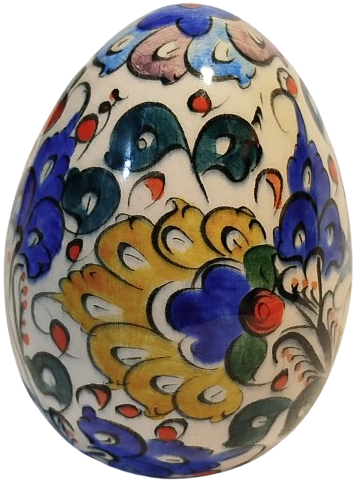  CUMHURİYET İLK DÖNEM KÜTAHYA SERAMİK ASKI TOPU  ASKI SÜSÜ UFAK MINYATUR EL BOYAMA