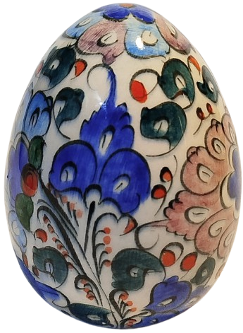  CUMHURİYET İLK DÖNEM KÜTAHYA SERAMİK ASKI TOPU  ASKI SÜSÜ UFAK MINYATUR EL BOYAMA