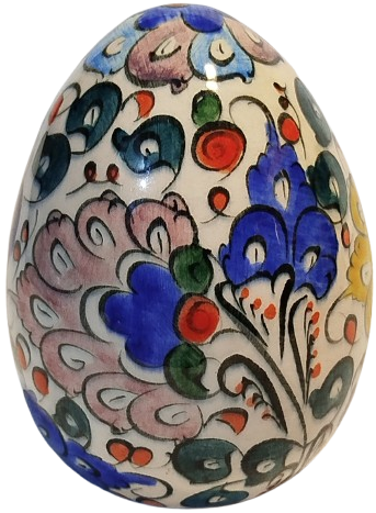  CUMHURİYET İLK DÖNEM KÜTAHYA SERAMİK ASKI TOPU  ASKI SÜSÜ UFAK MINYATUR EL BOYAMA