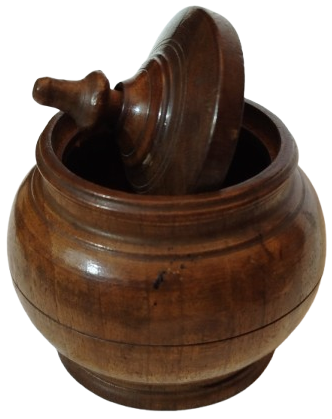 TEKKE İSİ KAHVE KABI KAPAKLI TUTMA YERİ FARKLI MEVLEVİ SİKKE FORMDA