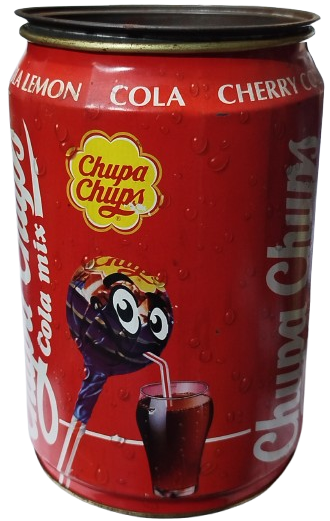 1997 CHUPA CHUPS COLA MİX TENEKE KAPAKLI SEKER KUTUSU