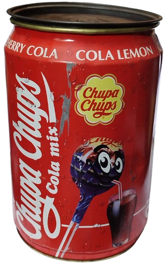 1997 CHUPA CHUPS COLA MİX TENEKE KAPAKLI SEKER KUTUSU