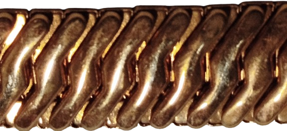 1951 BUVALO AKORDİYON METAL SAAT KAYISI ALTIN KAPLAMA ANBALAJINDA 