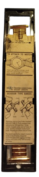 1951 BUVALO AKORDİYON METAL SAAT KAYISI ALTIN KAPLAMA ANBALAJINDA 