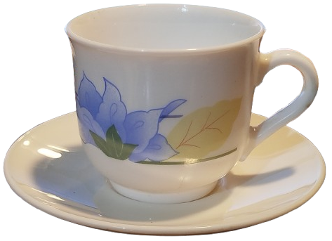 ARCOPAL SUT BEYAZ ÜZERİ CİCEK DESENLİ KAHVE TAKIMI FIRANSIZ 12 PARCA