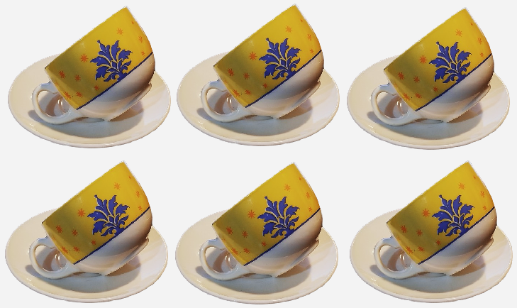 ARCOPAL SUT BEYAZ ÜZERİ SARI LACİVER CİCEK DESENLİ CAY SUT NESKAFE TAKIMI FIRANSIZ 12 PARCA