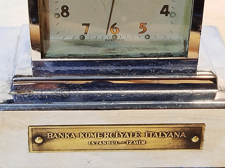 1930 BANKA KOMERCİYALE İTALYANA İSTANBUL İZMİR BANKASI  SAATLİ KUMBARA 