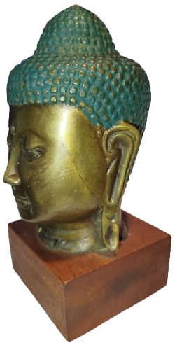 SİDARTA GOTAMA BRONZ BUDA AHSAP KAİDELİ EL YAPIM BUDİZMİN KURUCUSU