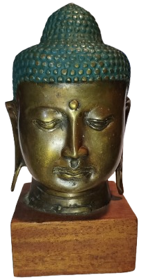 SİDARTA GOTAMA BRONZ BUDA AHSAP KAİDELİ EL YAPIM BUDİZMİN KURUCUSU