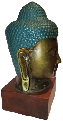 SİDARTA GOTAMA BRONZ BUDA AHSAP KAİDELİ EL YAPIM BUDİZMİN KURUCUSU