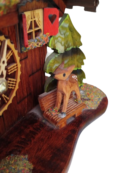 GUGUKLU KARA ORMAN EVİ SAAT QUARZT MAKİNE ISIK SENSORU FARKLI ZİL SESLERİ